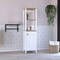 Tuhome St. Clair Linen Cabinet, Two Interior Shelves, Two Open Shelves, Single Door, Light Oak/White MDB7122 - alternate 2